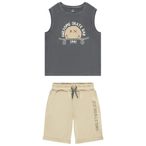 Conjunto de 2 piezas SmileyWorld con camiseta sin mangas para niño 