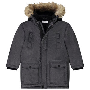 Parka grand froid déperlante à capuche en polyamide pour garçon 
