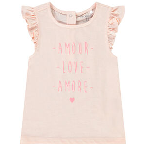 Camiseta de algodón sin mangas para bebé niña 