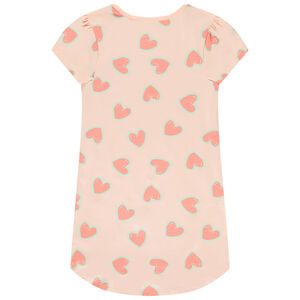 Camisón de jersey con estampado de corazones niña 