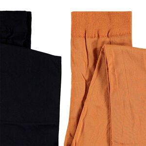 Lote de 2 pares de medias finas lisas para niña 