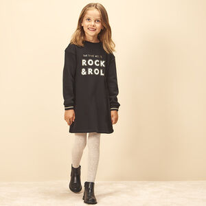 Robe sweat manches longues en molleton pour fille 