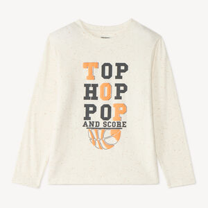 Camiseta de manga larga para niño con diseño de baloncesto 