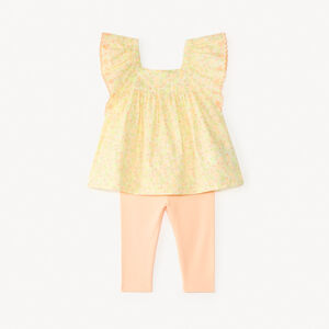 Conjunto de 2 piezas, blusa + legging para niña. 