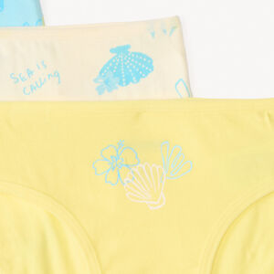 Lote de 7 bragas con estampado de playa niña. 