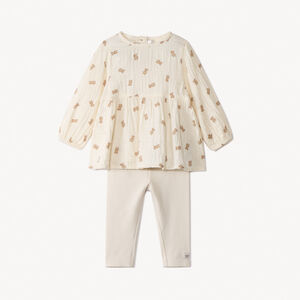 Conjunto de 2 piezas con estampado de ositos para bebé niña  Main Conjunto de 2 piezas con estampado de ositos para bebé niña