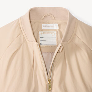 Chaqueta de niña estilo bomber de lona 