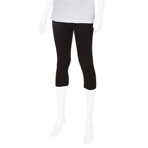 Leggings de embarazo cortos con banda alta 