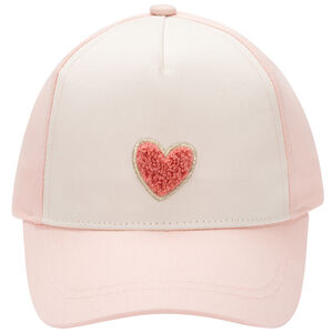 Gorra con parche de corazón en bucle para bebé niña 
