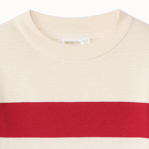 Pull manches longues rayé en tricot pour garçon   Main Pull manches longues rayé en tricot pour garçon