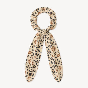Chouchou de pañuelo con estampado de leopardo 
