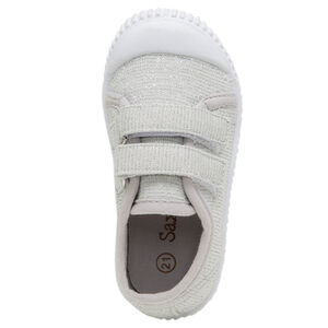 Zapatillas bajas de lona plateadas para bebé niña  Main Zapatillas bajas de lona plateadas para bebé niña