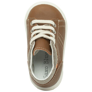 Bottillons en cuir marron à lacets pour bébé garçon 