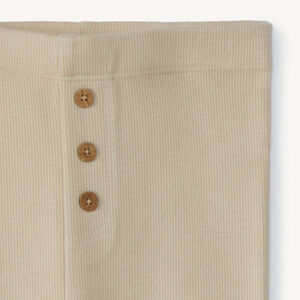 Pantalones de punto acanalado con botones para bebé niña 