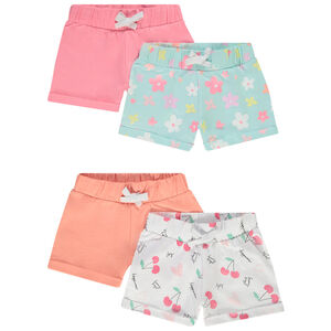 Pack de 4 shorts de punto para niña 