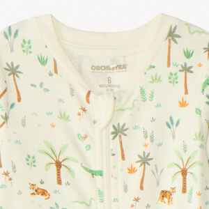 Pijama ligero de manga larga con estampado tropical para bebé niño. 