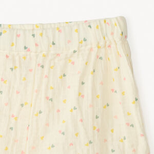 Conjunto corto de 2 piezas camiseta sin mangas + short estampado de corazones para bebé niña. 