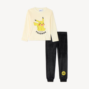 Pijama de 2 piezas de polar para niño con estampado de Pokémon. 