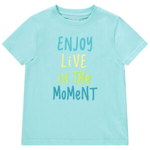 Camiseta manga corta con estampado efecto puff para niño 