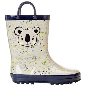 Botas de lluvia de goma con parche de koala para niño 