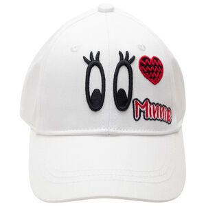 Gorra de tela con bordado de Minnie y lazo en la parte posterior 