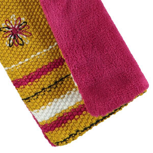 Conjunto de gorro y bufanda de punto con dibujo de jacquard 