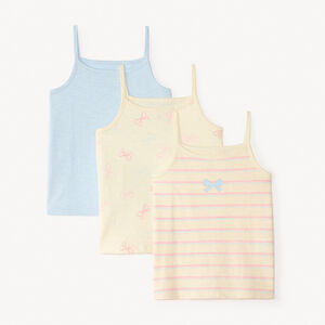 Pack de 3 camisetas sin mangas con tirantes originales para niña 