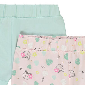 Pack de 2 shorts de jersey para bebé niña 