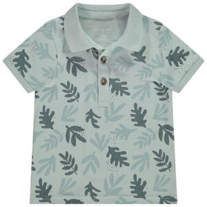 Polo manga corta estampado follaje para bebé niño 