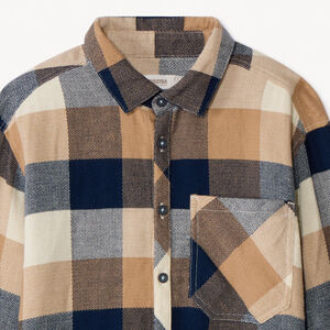 Camisa de manga larga a cuadros para niño 