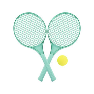 Juego de 2 raquetas con pelota azul turquesa 