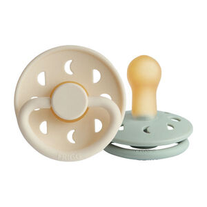 Lot de 2 sucettes Moon Latex T2 - Cream/Sage 