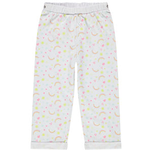 Pijama de jersey estampado de unicornio y arcoíris 