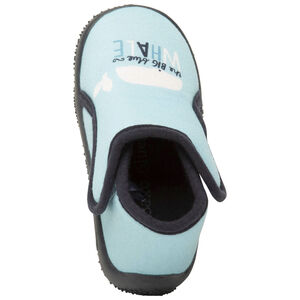 Patucos tipo botín con doble velcro y estampado de ballena para bebé niño 