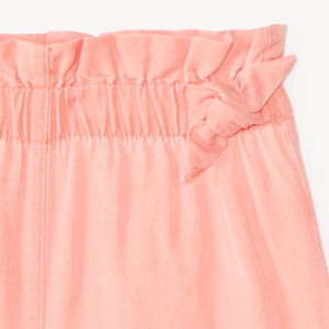 Pantalones cortos de tencel con nudos decorativos para niña 