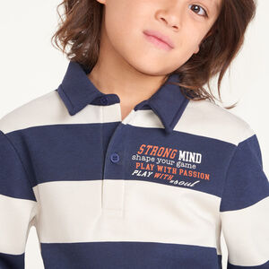 Sudadera de polo para niño a rayas 
