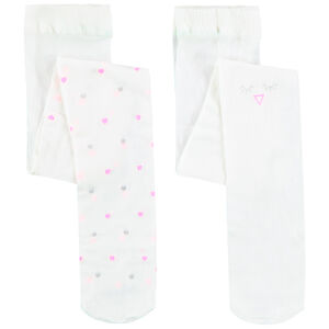 Pack de 2 leotardos finos con estampado para niña 
