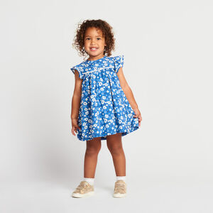 Vestido de manga corta con estampado de flores para bebé niña 