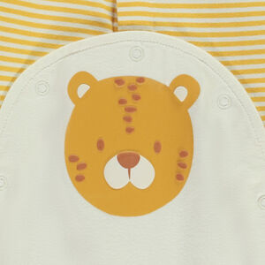 Pelele rayado con motivo fantasía cabeza de tigre para bebé niño 