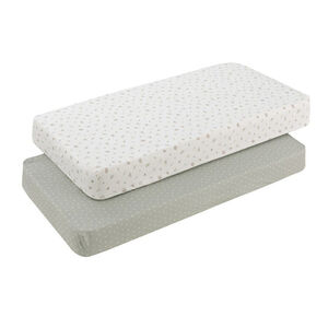 Sábana bajera cuna 60x120 cm Pack 2 uds. Calma verde 