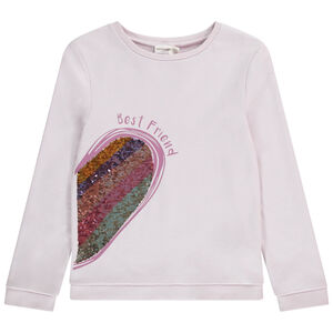 Sweat en molleton avec sequins pour fille Main Sweat en molleton avec sequins pour fille