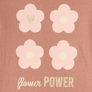 Camiseta de manga larga con estampado brillante para niña. 
