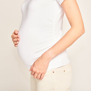 Camiseta premamá de manga corta lisa 