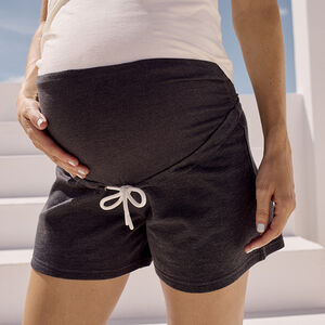 Short de embarazo de felpa con cinturilla alta 