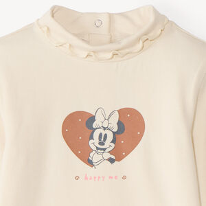 Sudadera de cuello alto con estampado de Minnie para bebé niña 