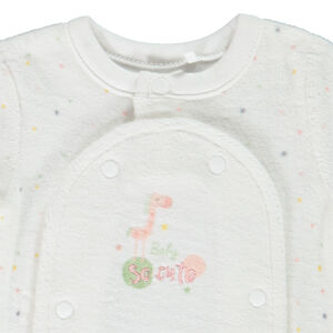 Pelele de terciopelo con bordados para bebé prematuro 