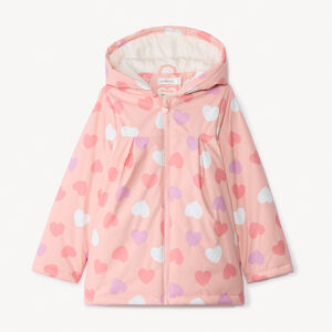 Parka gomme à couleur changeante imprimé cœurs pour fille  Main Parka gomme à couleur changeante imprimé cœurs pour fille