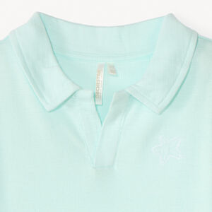 Polo de manga corta en jacquard con bordado de estrella de mar para bebé niño 