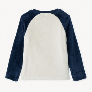 Conjunto pijama divertido oso en sherpa para niño 