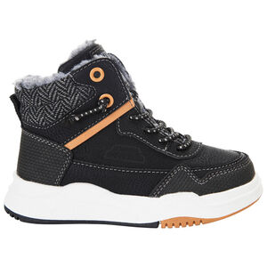 Botines forrados con cordones elásticos y cremallera para niño 